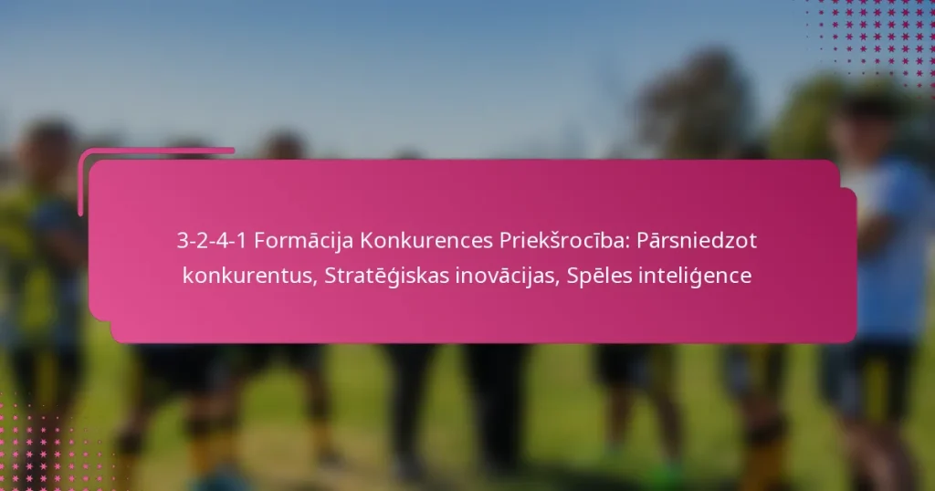 3-2-4-1 Formācija Konkurences Priekšrocība: Pārsniedzot konkurentus, Stratēģiskas inovācijas, Spēles inteliģence