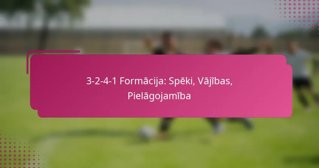 3-2-4-1 Formācija: Spēki, Vājības, Pielāgojamība