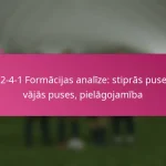 3-2-4-1 Formācijas analīze: stiprās puses, vājās puses, pielāgojamība