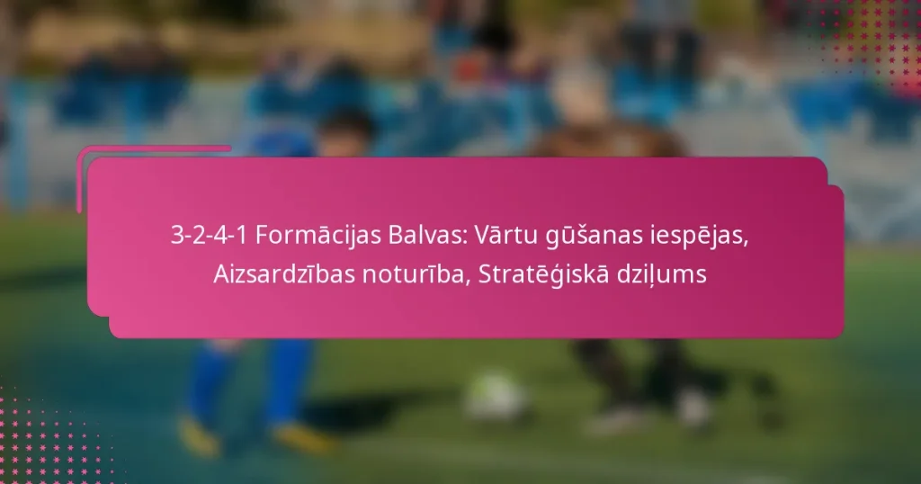 3-2-4-1 Formācijas Balvas: Vārtu gūšanas iespējas, Aizsardzības noturība, Stratēģiskā dziļums