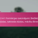 3-2-4-1 Formācijas izaicinājumi: Biežākās kļūdas, taktiskās kļūdas, mācību līknes