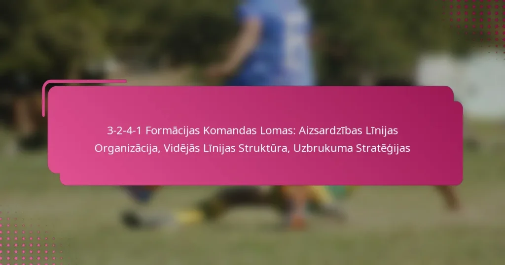 3-2-4-1 Formācijas Komandas Lomas: Aizsardzības Līnijas Organizācija, Vidējās Līnijas Struktūra, Uzbrukuma Stratēģijas