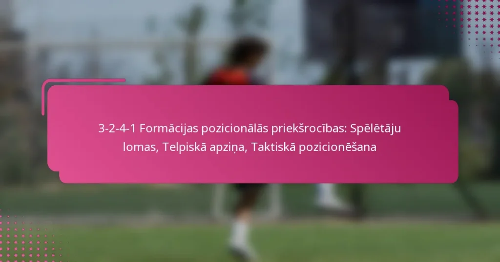 3-2-4-1 Formācijas pozicionālās priekšrocības: Spēlētāju lomas, Telpiskā apziņa, Taktiskā pozicionēšana