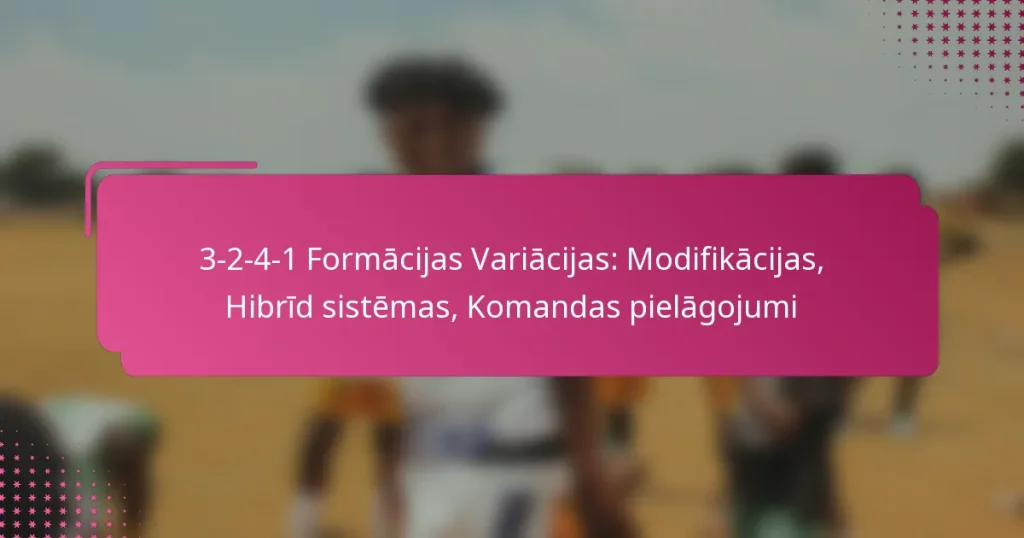 3-2-4-1 Formācijas Variācijas: Modifikācijas, Hibrīd sistēmas, Komandas pielāgojumi