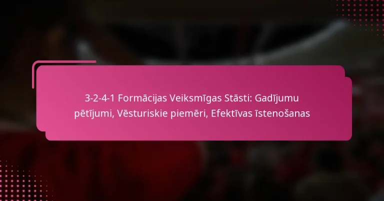 3-2-4-1 Formācijas Veiksmīgas Stāsti: Gadījumu pētījumi, Vēsturiskie piemēri, Efektīvas īstenošanas
