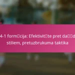 3-2-4-1 formācija: Efektivitāte pret dažādiem stiliem, pretuzbrukuma taktika