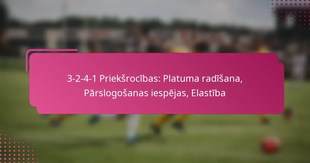 3-2-4-1 Priekšrocības: Platuma radīšana, Pārslogošanas iespējas, Elastība