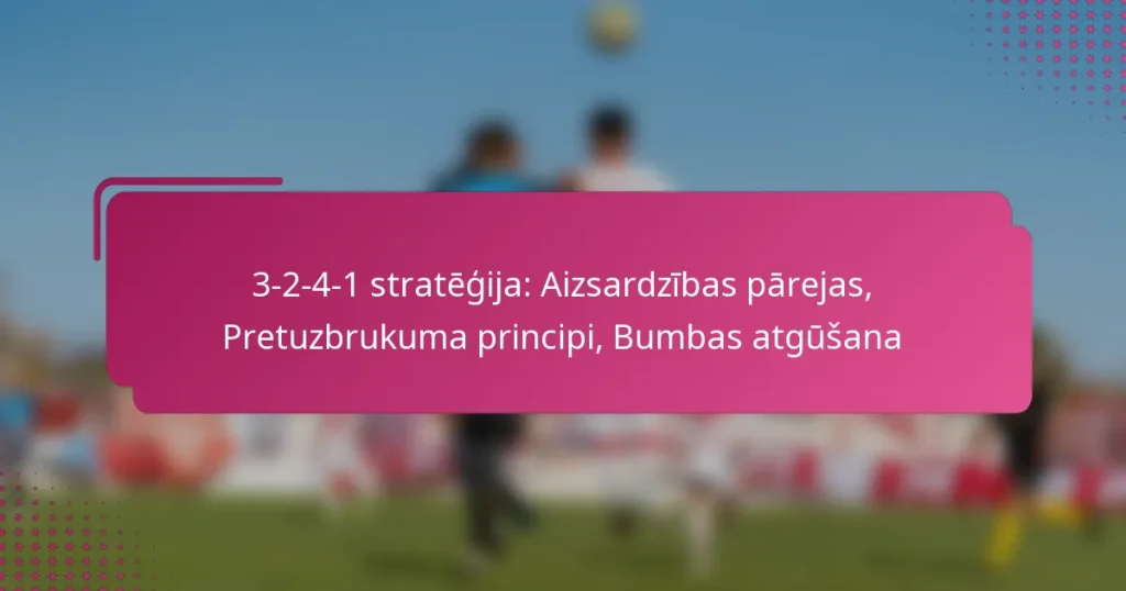 3-2-4-1 stratēģija: Aizsardzības pārejas, Pretuzbrukuma principi, Bumbas atgūšana