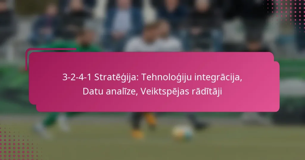 3-2-4-1 Stratēģija: Tehnoloģiju integrācija, Datu analīze, Veiktspējas rādītāji