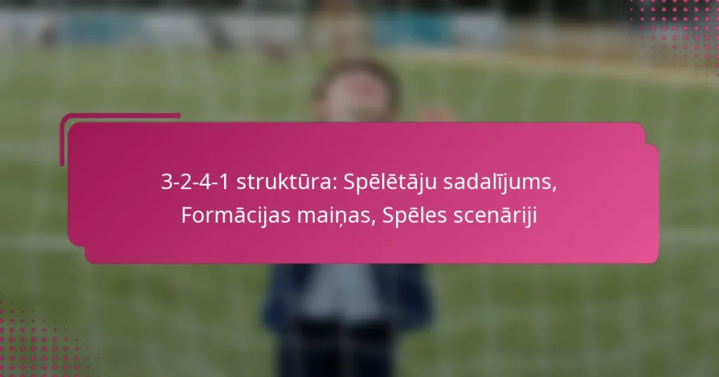 3-2-4-1 struktūra: Spēlētāju sadalījums, Formācijas maiņas, Spēles scenāriji