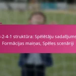 3-2-4-1 struktūra: Spēlētāju sadalījums, Formācijas maiņas, Spēles scenāriji