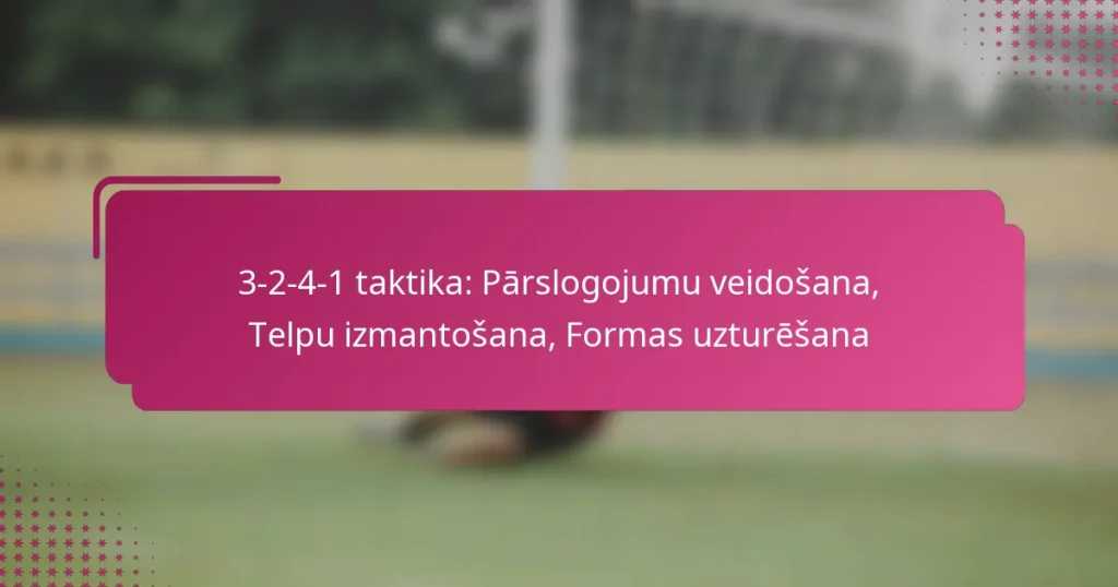 3-2-4-1 taktika: Pārslogojumu veidošana, Telpu izmantošana, Formas uzturēšana