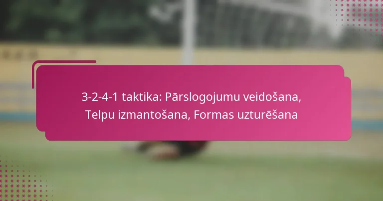3-2-4-1 taktika: Pārslogojumu veidošana, Telpu izmantošana, Formas uzturēšana