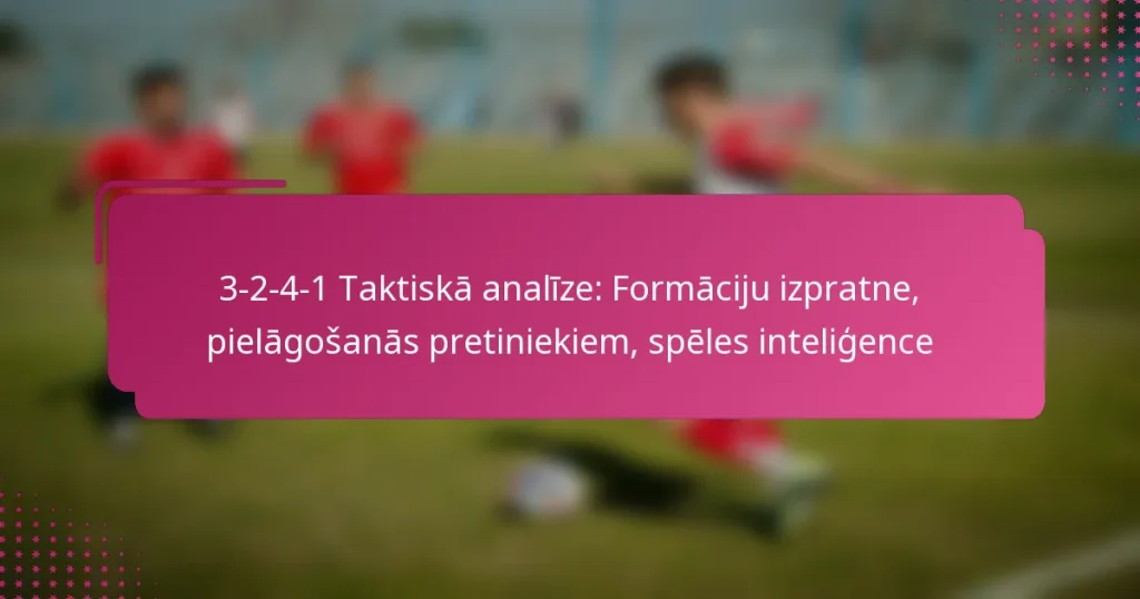 3-2-4-1 Taktiskā analīze: Formāciju izpratne, pielāgošanās pretiniekiem, spēles inteliģence