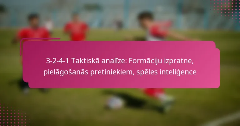 3-2-4-1 Taktiskā analīze: Formāciju izpratne, pielāgošanās pretiniekiem, spēles inteliģence