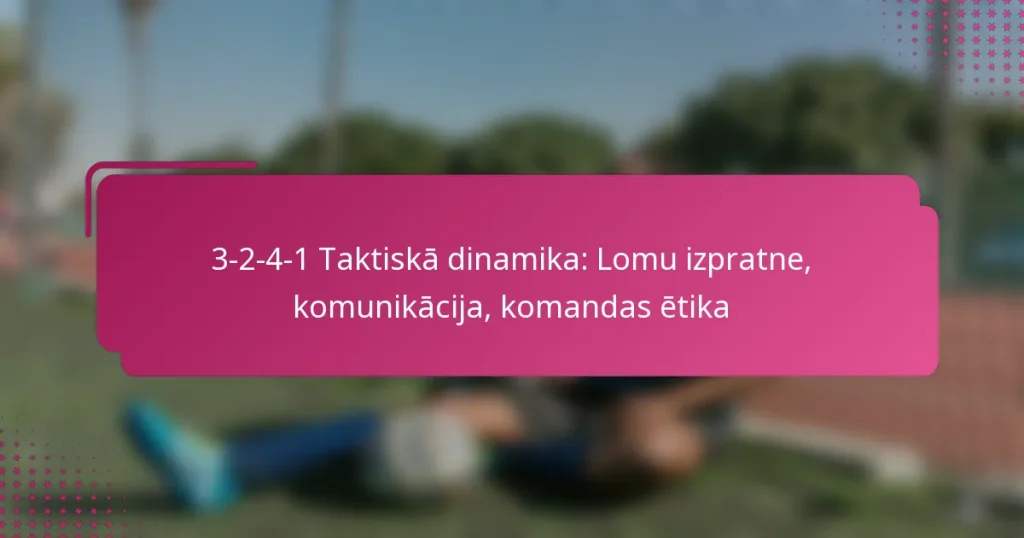3-2-4-1 Taktiskā dinamika: Lomu izpratne, komunikācija, komandas ētika