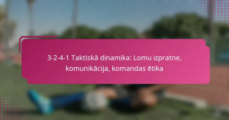 3-2-4-1 Taktiskā dinamika: Lomu izpratne, komunikācija, komandas ētika