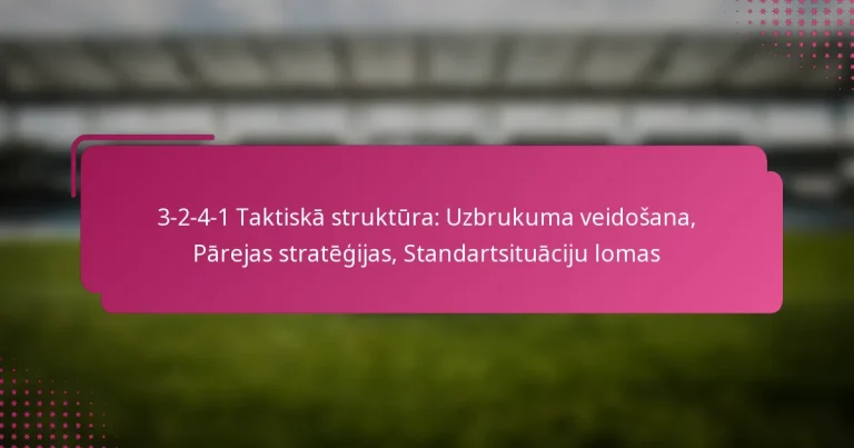 3-2-4-1 Taktiskā struktūra: Uzbrukuma veidošana, Pārejas stratēģijas, Standartsituāciju lomas