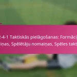 3-2-4-1 Taktiskās pielāgošanas: Formācijas maiņas, Spēlētāju nomaiņas, Spēles taktika