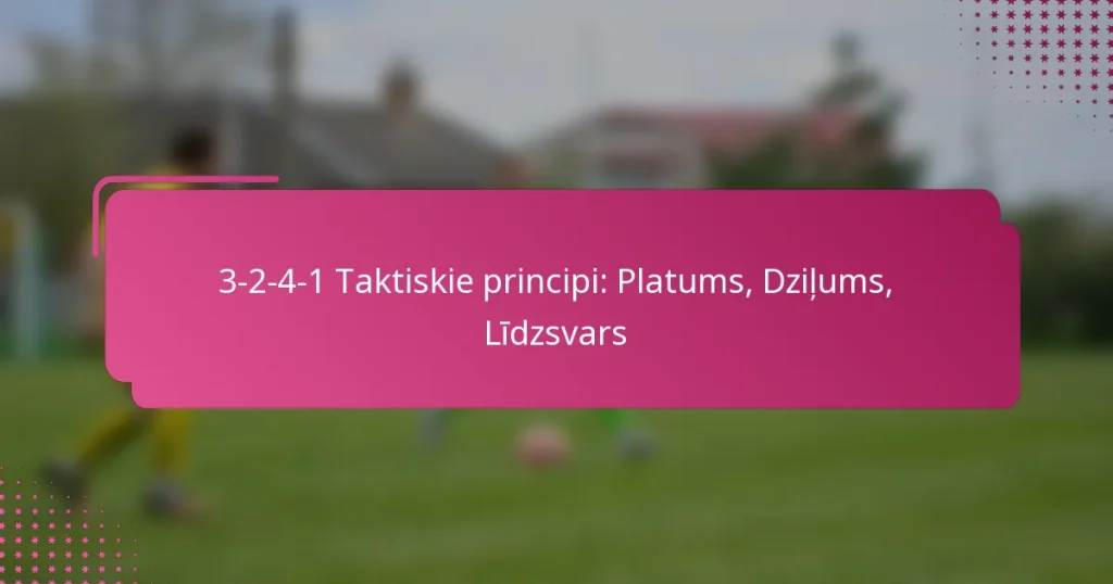 3-2-4-1 Taktiskie principi: Platums, Dziļums, Līdzsvars
