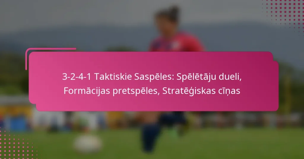 3-2-4-1 Taktiskie Saspēles: Spēlētāju dueli, Formācijas pretspēles, Stratēģiskas cīņas