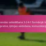 Komandas saliedēšana 3-2-4-1 formācijā: lomu izpratne, ķīmijas veidošana, komunikācija