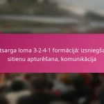 Vārtsarga loma 3-2-4-1 formācijā: izsniegšana, sitienu apturēšana, komunikācija