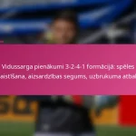 Vidussarga pienākumi 3-2-4-1 formācijā: spēles sasaistīšana, aizsardzības segums, uzbrukuma atbalsts