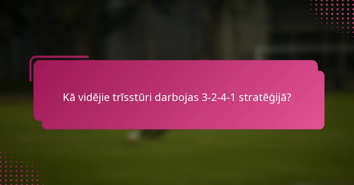 Kā vidējie trīsstūri darbojas 3-2-4-1 stratēģijā?